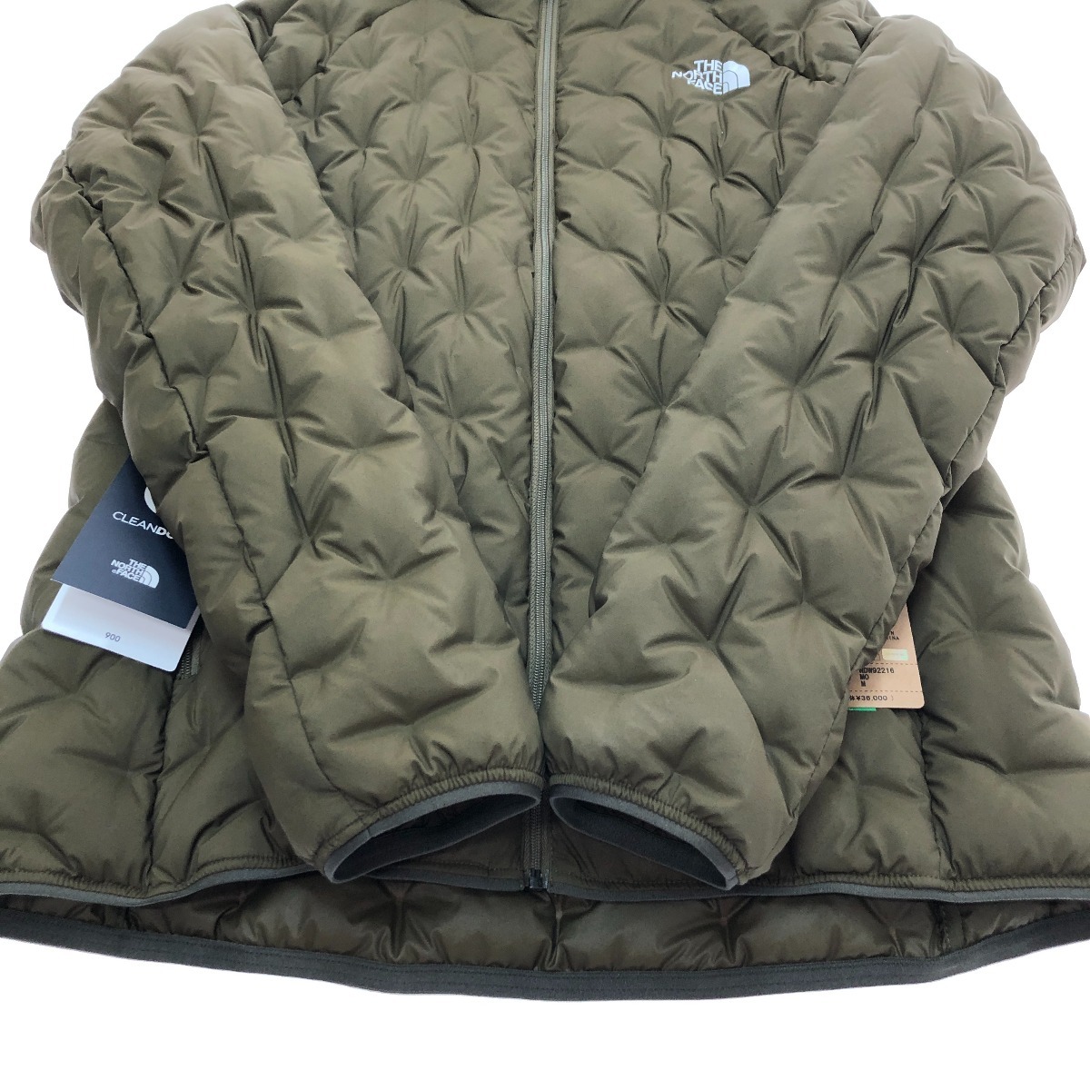 □□ THE NORTH FACE ザノースフェイス アストロライトフーディ Mサイズ NDW92216 オリーブ 目立った傷や汚れなし_画像4