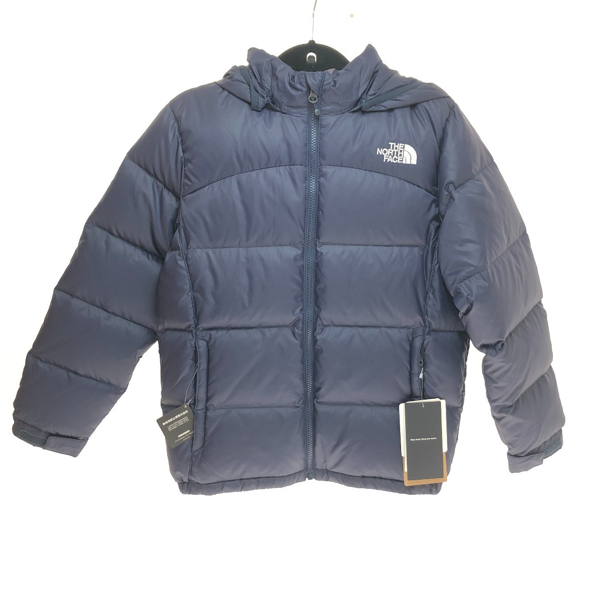 □□ THE NORTH FACE ザノースフェイス アコンカグアフーディ　150サイズ NDJ92259 ネイビー 目立った傷や汚れなし_画像1