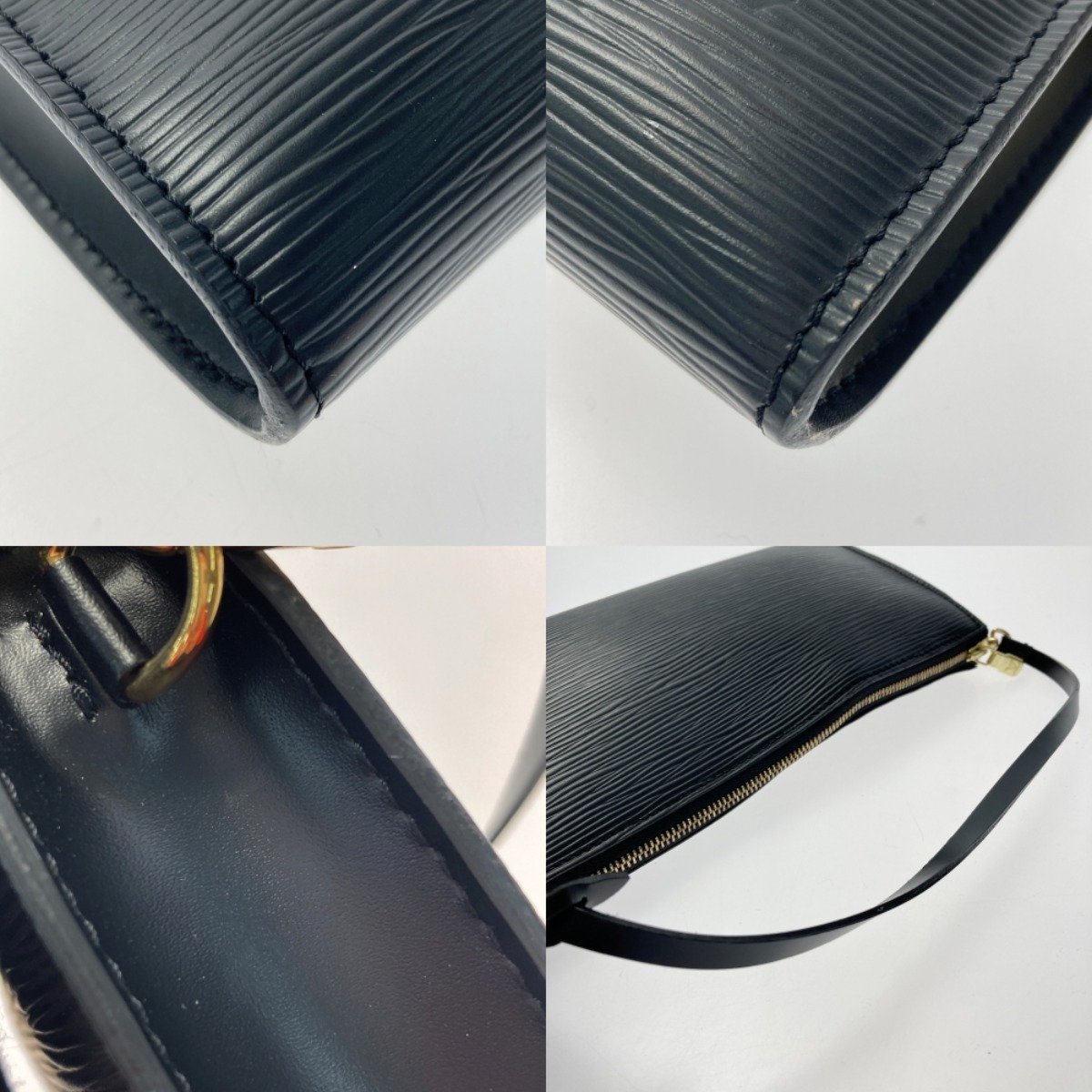 ☆☆ LOUIS VUITTON ルイヴィトン エピ ポシェット アクセソワール M52942 ノワール アクセサリーポーチ 目立った傷や汚れなし_画像8