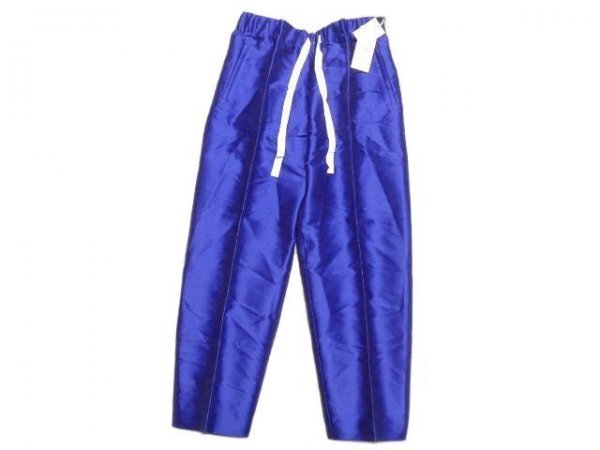 未使用☆saqui tapered ribbon pants サイズ38 日本製 サキ テーパード リボンパンツ コットンシルク レディース ミセス 新品_画像1