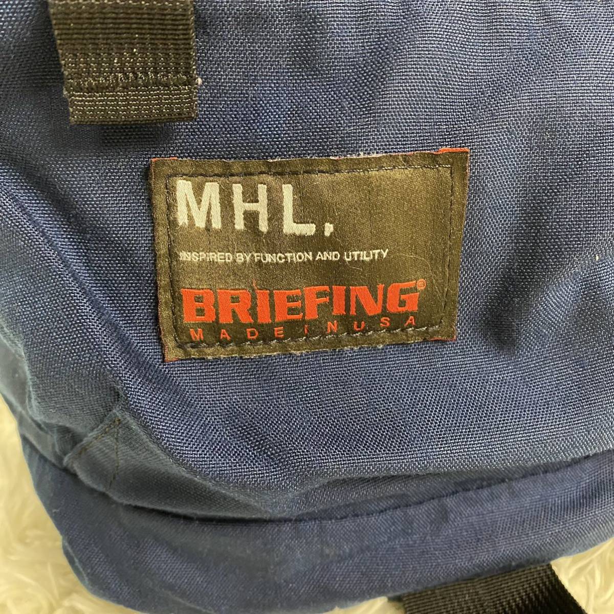 BRIEFING × MHL. USA製 バックパック リュック　ネイビー　ブリーフィング　マーガレットハウエル　メンズ　大容量_画像4