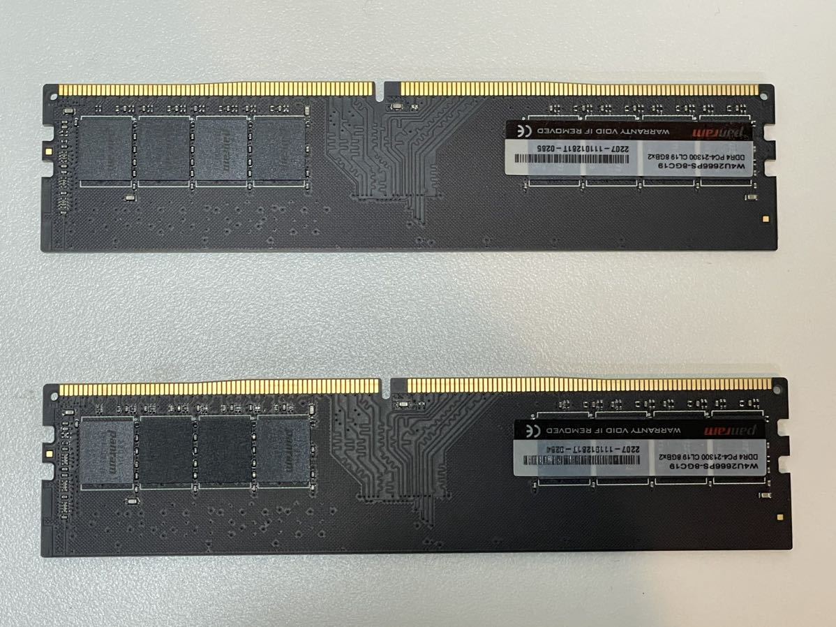 W4U2666PS-8GC19 メモリ CFD Panram DDR4-2666 デスクトップ用メモリ 8GB 2枚組 動作確認済_画像2
