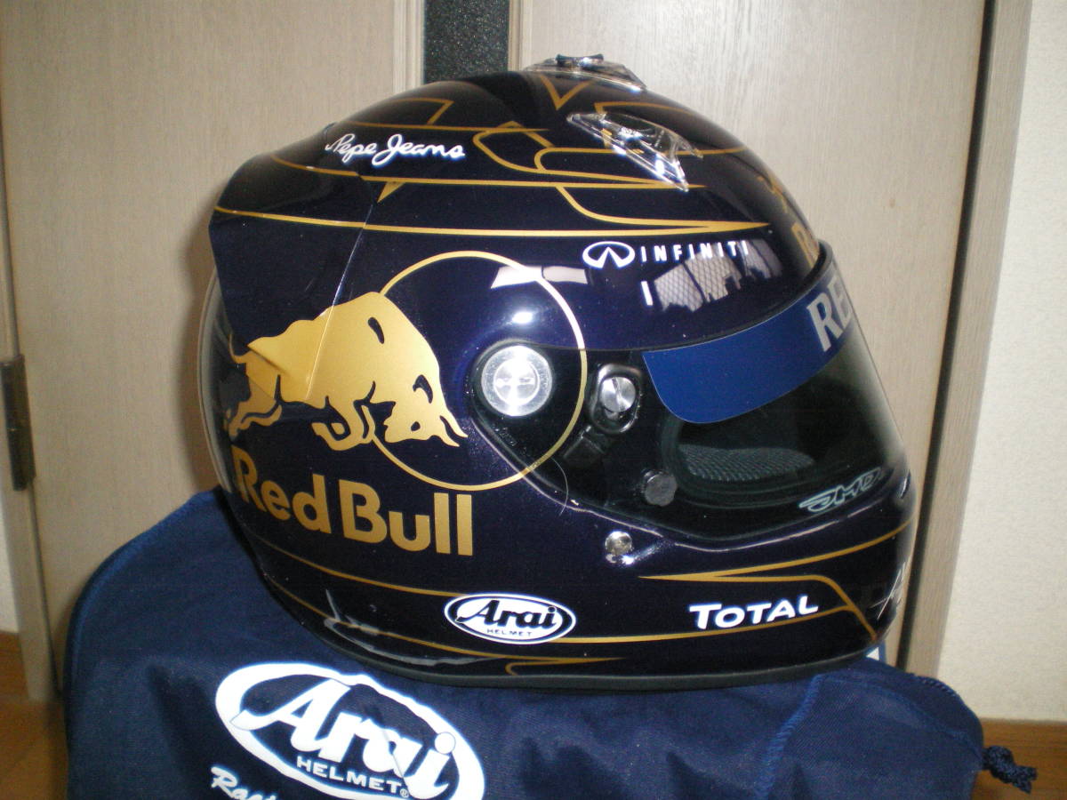 * dark blue & gold Red Bull Korea GPse bus tea n*beteru replica helmet *