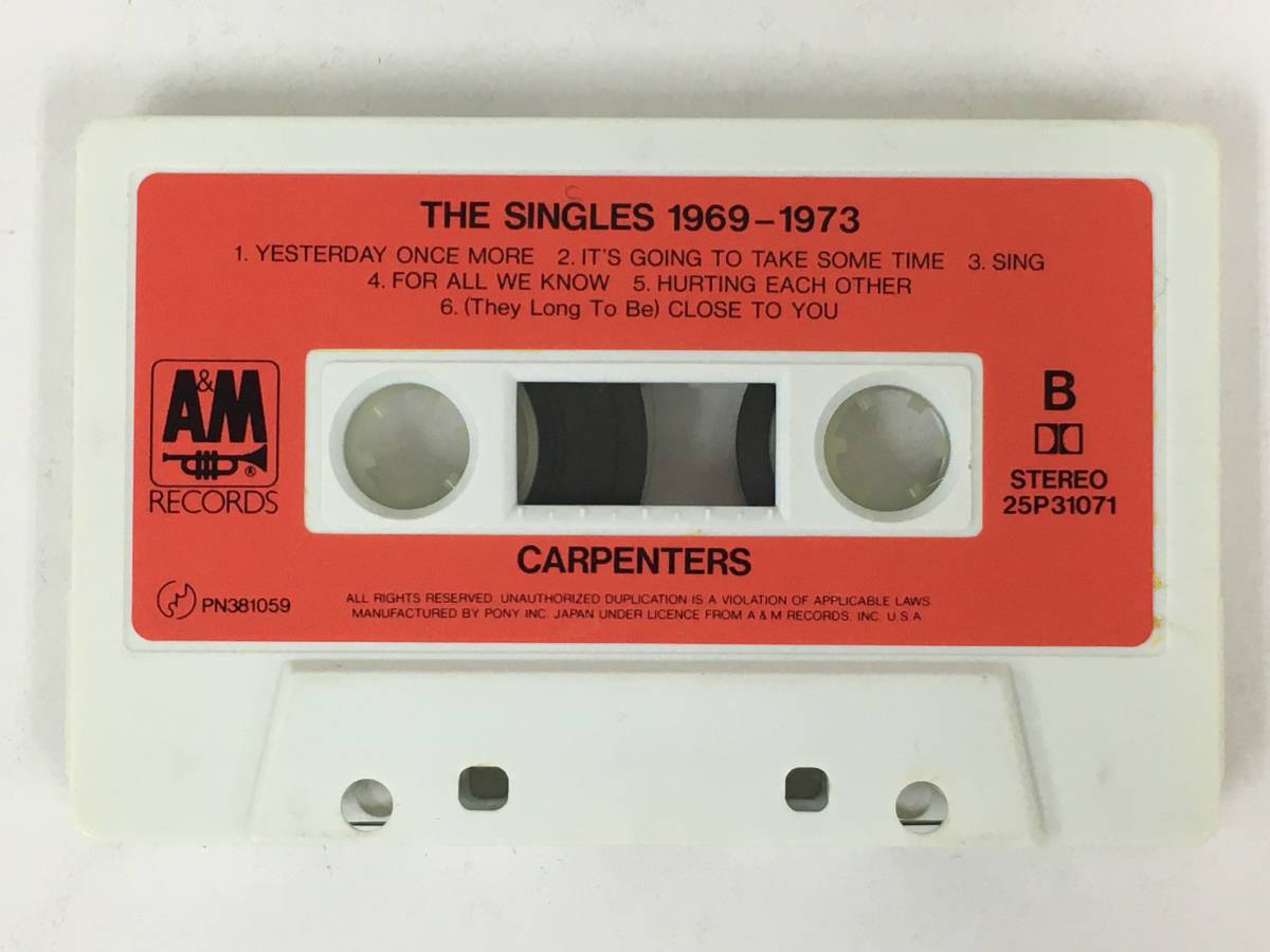 ■□S860 CARPENTERS カーペンターズ THE SINGLES シングルズ 1969-1973 カセットテープ□■の画像7