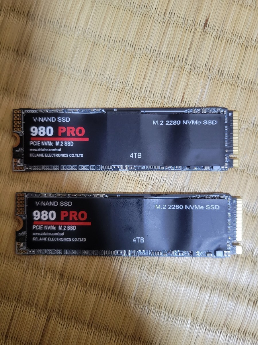 980 PRO 4TB PCIe Gen 4.0 x4 NVMe M.2 (2280) 内蔵 SSD PS5対応 海外仕様 4TB 2個 全部8TB_画像1