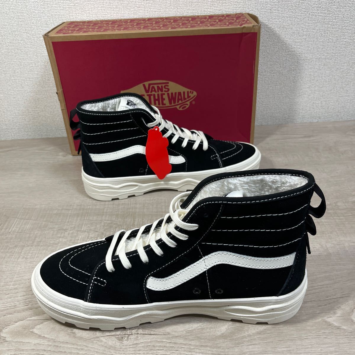 1円スタート売切り 新品未使用 vans バンズ SENTRY SK8-HI WC スケハイ スケートハイ ブーツ 天然皮革 ブラック USA企画 27.5cm 完売品_画像4