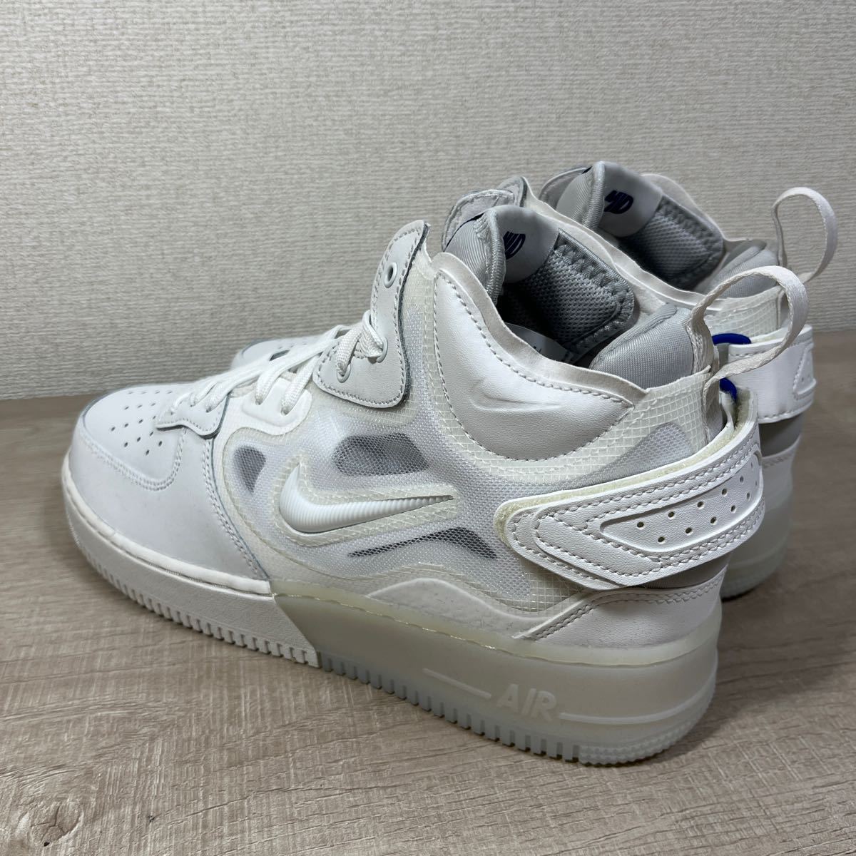 1円スタート売切り 新品未使用 NIKE AIR FORCE 1 MID REACT ナイキ エア フォース 1 ミッド リアクト ホワイト スニーカー 27.5cm 完売品_画像5