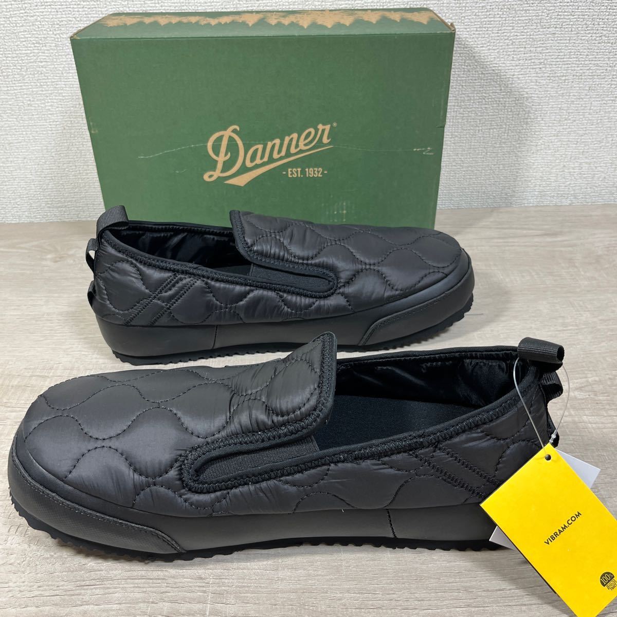 1円スタート売切り 新品未使用 ダナー オレゴンスリップ ブラック ビブラム キャンプ DANNER OREGON SLIP スリッポン スニーカー 27cm_画像4