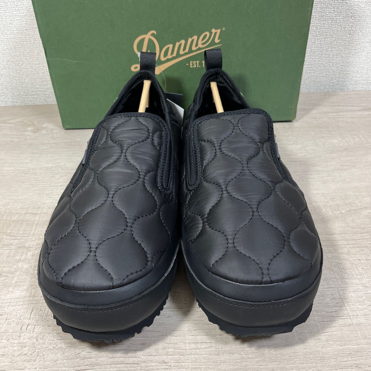 1円スタート売切り 新品未使用 ダナー オレゴンスリップ ブラック ビブラム キャンプ DANNER OREGON SLIP スリッポン スニーカー 28cm_画像2