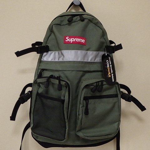 ★ 14AW Supreme シュプリーム Hi-Vis Backpack リフレクター 3M バックパック リュック box logo ボックスロゴ (オリーブ)GGDN_画像2