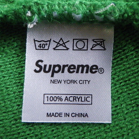 ★ 初期 Supreme シュプリーム Big Logo Beanie ビッグロゴ ビーニー ニットキャップ グリーン緑(未使用)GDSR_画像3