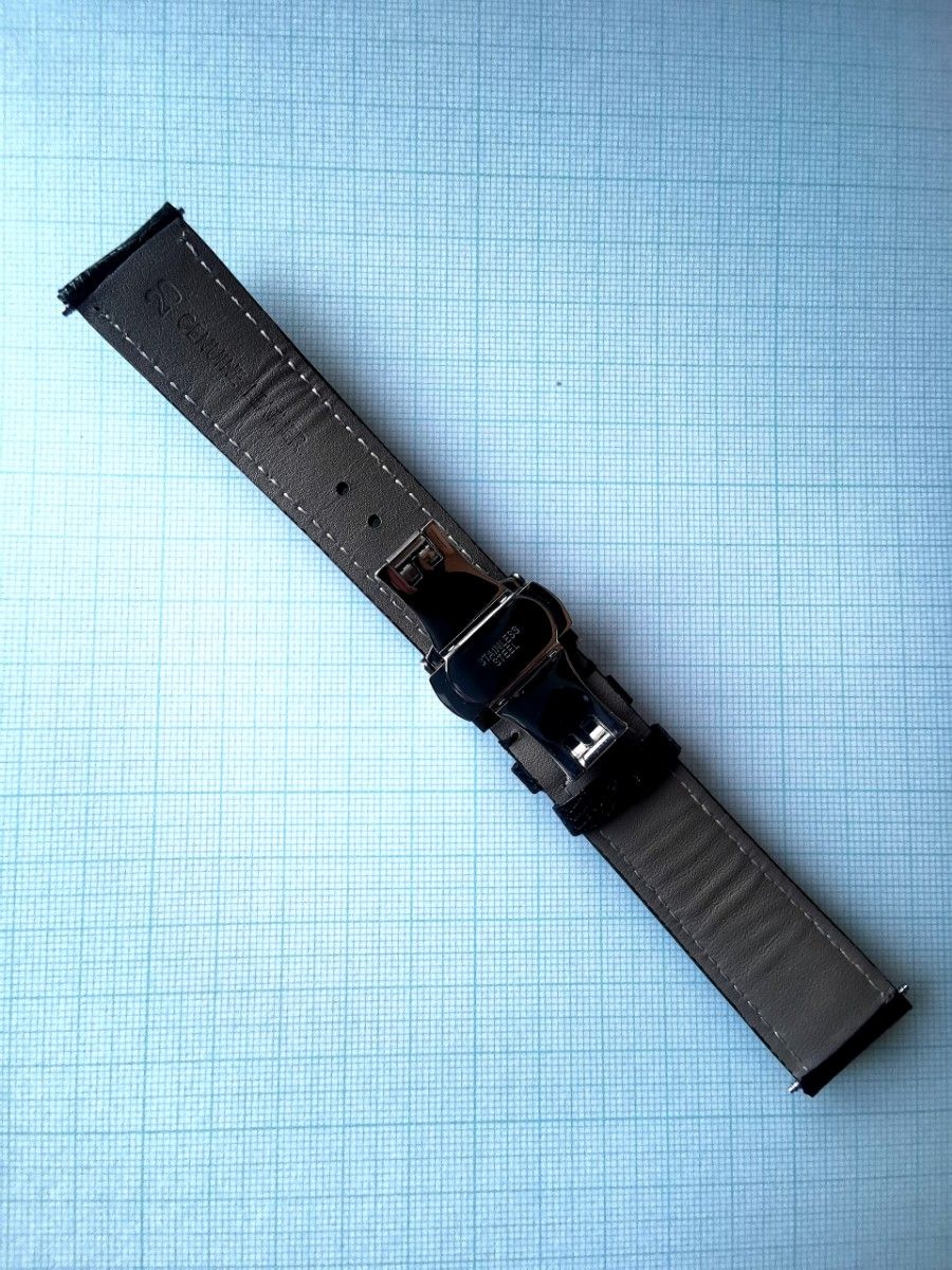 腕時計ベルト　トカゲ皮張り　20mm幅 腕時計 レザーベルト 時計 革ベルト ベルト