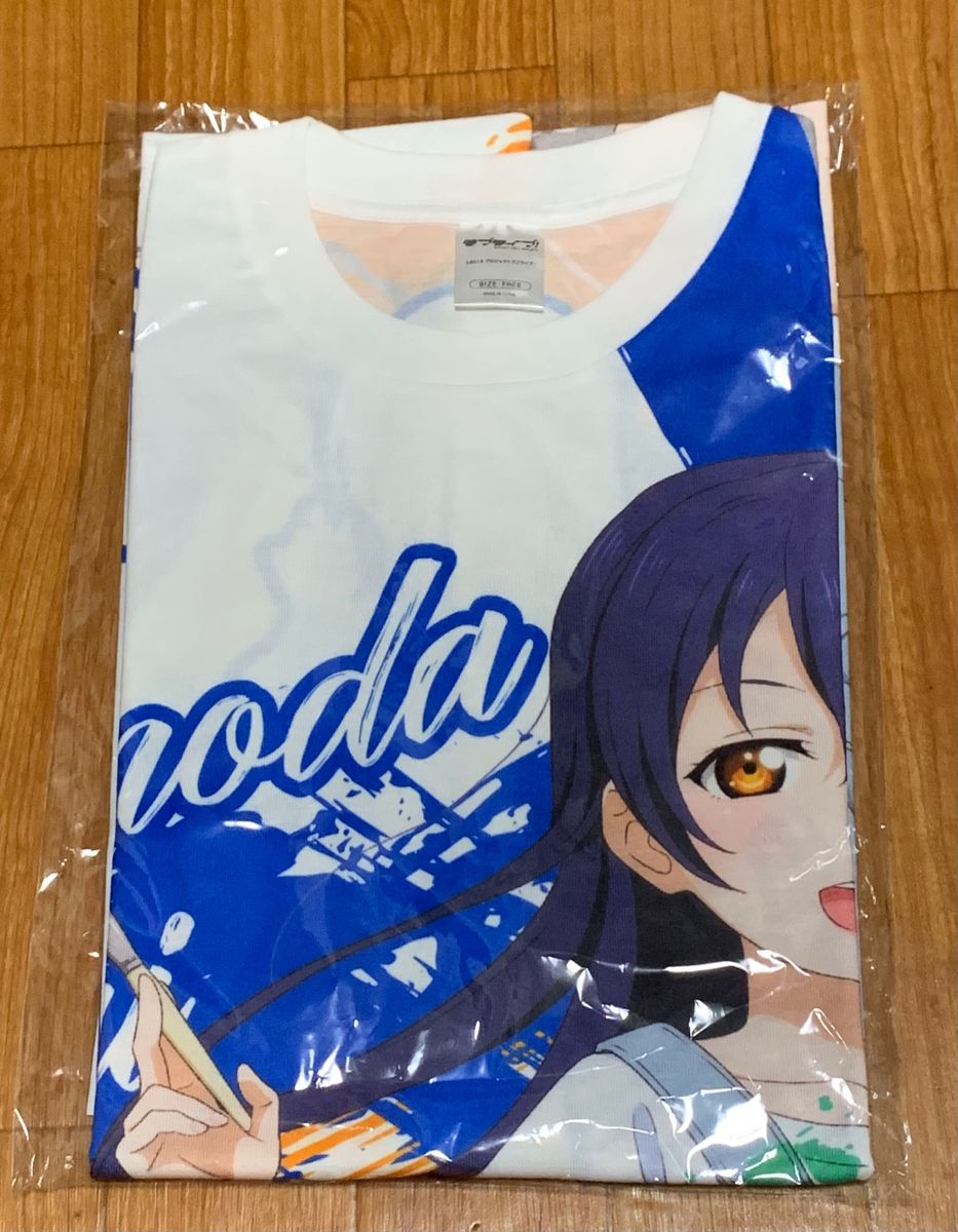 園田海未 キャラT Tシャツ アトレ 秋葉原 ラブライブ lovelive μ's グッズ オタク 白 青色 限定品 限定商品