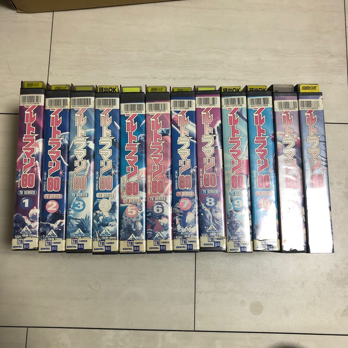 ウルトラマン80 全12巻　VHS ビデオ　レンタル版