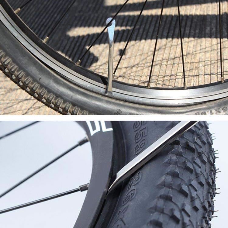 自転車タイヤレバー 3本セット タイヤの取り外し用 自転車点検 チューブ交換 パンク修理に スチール製 スポークフック CTIL03S_画像6
