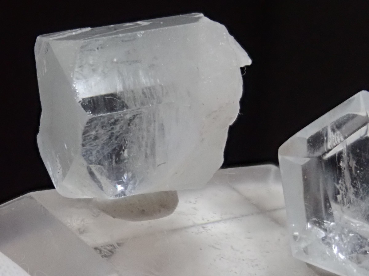 【氷ガラスのような美しさ】アクアマリン　原石&ルースset　藍柱石　天然石　標本_画像2