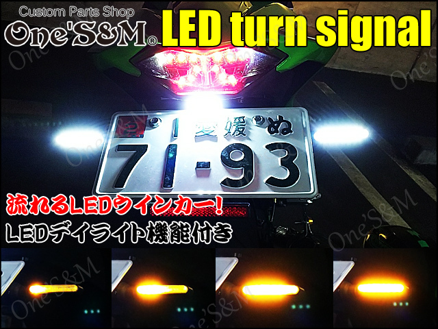 C3-13 GSX250R GSX-R400R GSX-R750R RF400R RF900R TL1000S TL1000R 汎用 流れるウインカー LED ウインカー LEDデイライト機能付き_画像4