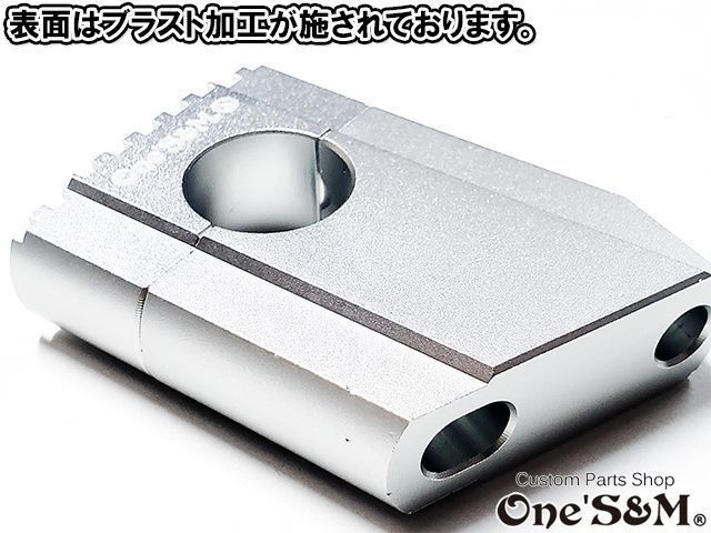 D6-21SV ワンズアンドエム CNC アルミ削り出し ハンドルクランプ ハンドルホルダー セットバック付 35π車対応 GPZ400F Z400GP 汎用_画像3