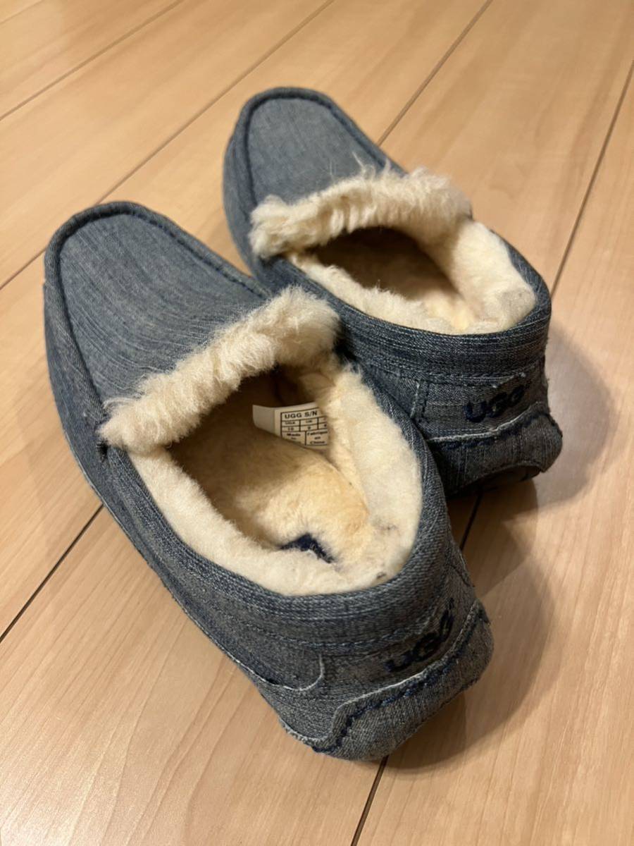 UGG アグ モカシン スリッポン ムートン ボア デニム　売切り　送料込み_画像2