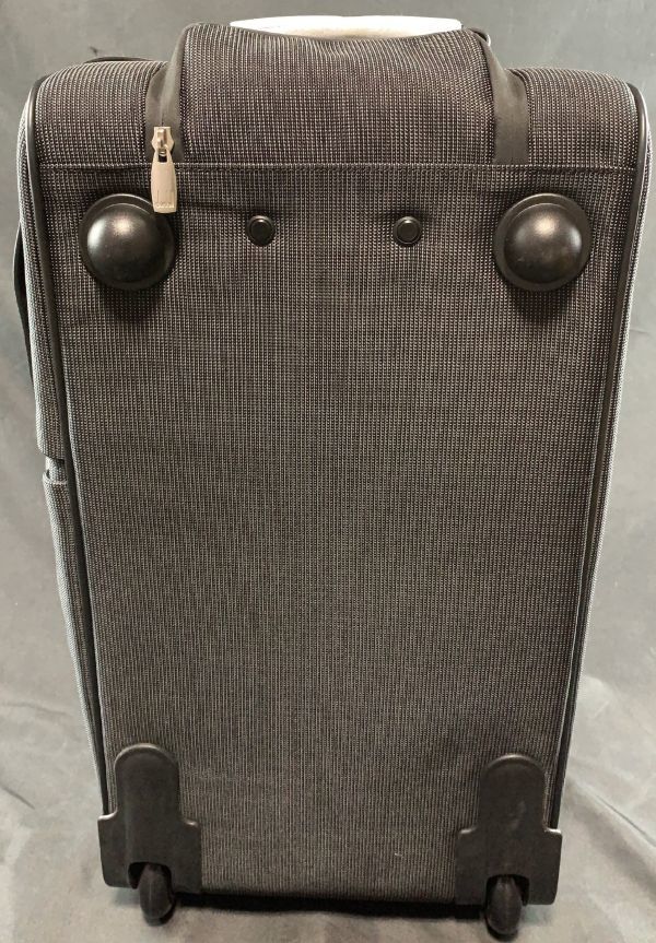 0u1k3cE006 【未使用 タグ付き】dunhill 牛革 部分カーフレザー 2輪 トラベル キャリーバッグ スーツケース ナイロン ブラック ダンヒルの画像3