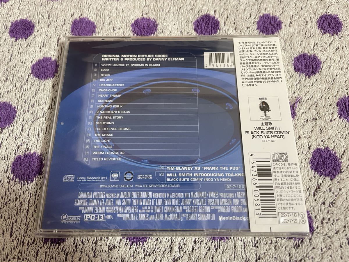 【廃盤】【希少】【CD】◆即決◆新品【MUSIC FROM THE MOTION PICTURE MEN IN BLACK Ⅱ メンインブラック】■SICP164 サントラ Will Smith_画像3