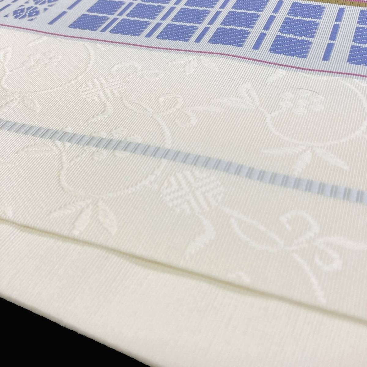 新品 未使用品 博多織 半幅帯 椿 森博多織 正絹 日本製 長さ/3m78cm 
