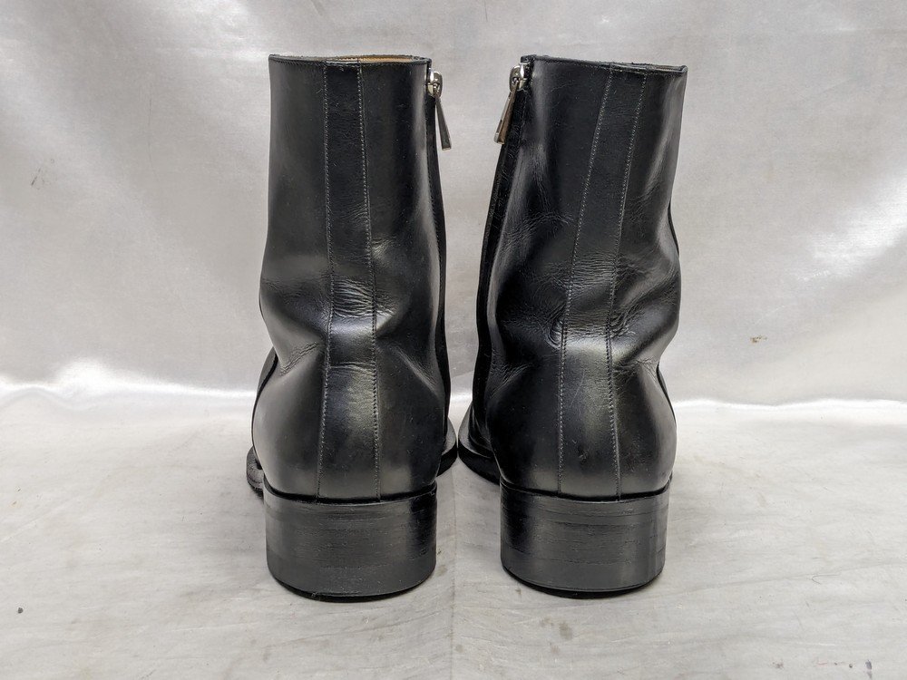 BALLY Bally боковой Zip кожа каблук ботинки so long THOLON NK BF размер :7.5 цвет : черный 