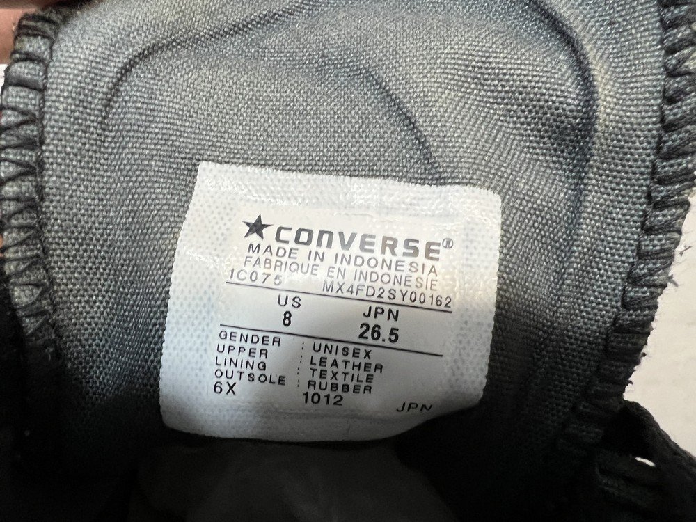 convers コンバース ハイカットレザースニーカー 1C075 サイズ：26.5cm カラー：ブラックの画像5