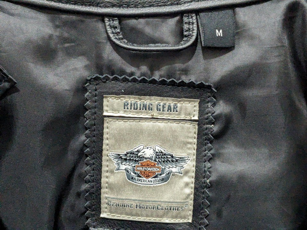 Harley-Davidson ハーレーダビッドソン バック刺繍シングルレザージャケット 97189-14VW レディース サイズ：M カラー：ブラック_画像4