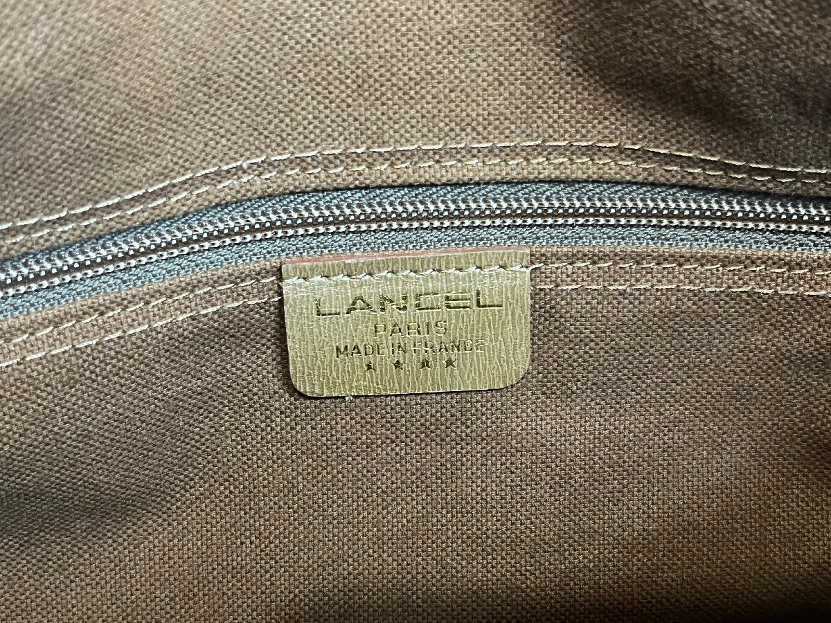 LANCEL ランセル ミニボストンバッグ ハンドバッグ ブラウン_画像7