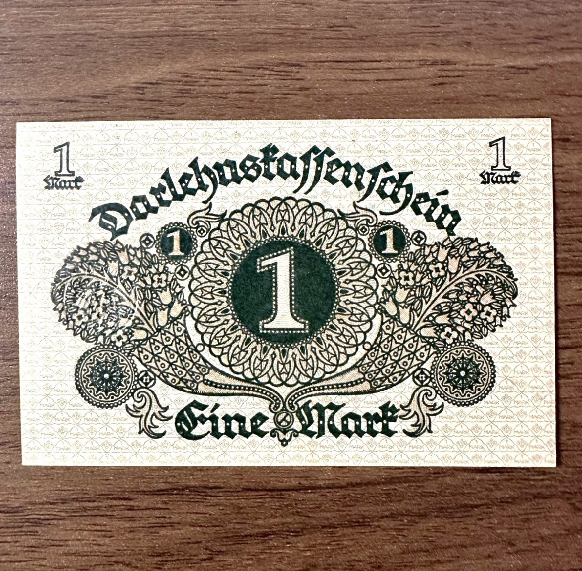 ドイツ紙幣【アンティーク紙幣】1920年 ドイツ 1マルク ピン札 1枚組 収集家放出品 99_画像2