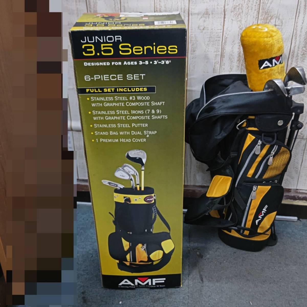 送料無料S81641 ジュニア3.5シリーズ　AMFキッズ用　ゴルフクラブ用品　6点セット　3から5歳 JUNIOR　3.5　SERIES_画像1