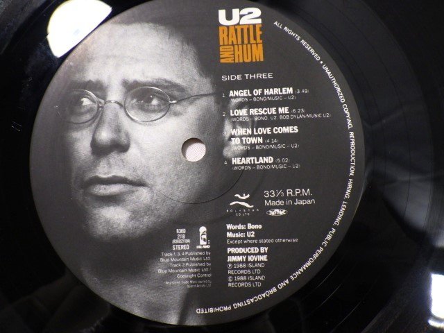 ■196：LP　帯付き　U2　魂の叫び　R36D-2117～8　２枚組　レンタル盤■_画像4