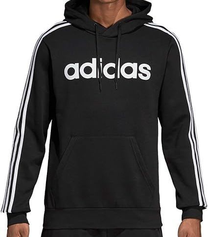 L水12147新品▼ アディダス ▼ プルオーバーフーディー 裏フリース 【 L 】 スウェットパーカ adidas クルーネットパーカ ビッグロゴ 黒系_画像2