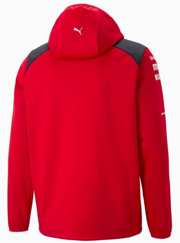 L火12121新品▼ プーマ x フェラーリ ソフトシェルジャケット 【 M 】裏フリース ジップアップフーディー PUMA×Ferrariジップアップパーカ_画像3