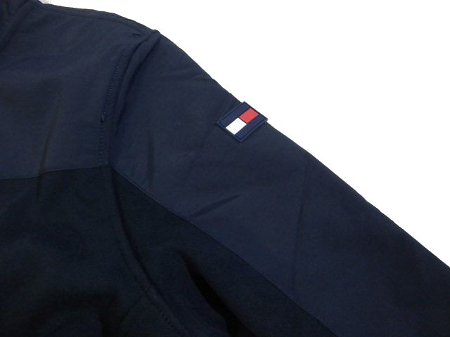 L水12787新品▼ トミーヒルフィガー 裏フリース スタンドカラーブルゾン 【 M 】 ブルゾン TOMMY HILFIGER 防風性 保温性 ネイビー系_画像5