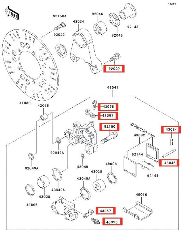 105-K◆ZRX1100/ZRX1200R トキコリアキャリパーコンプリートセット ZX-7R/12R,ZZR1200,GSX1300R,GSX-R600/750,TL スズキ,カワサキ 多数互換_画像10