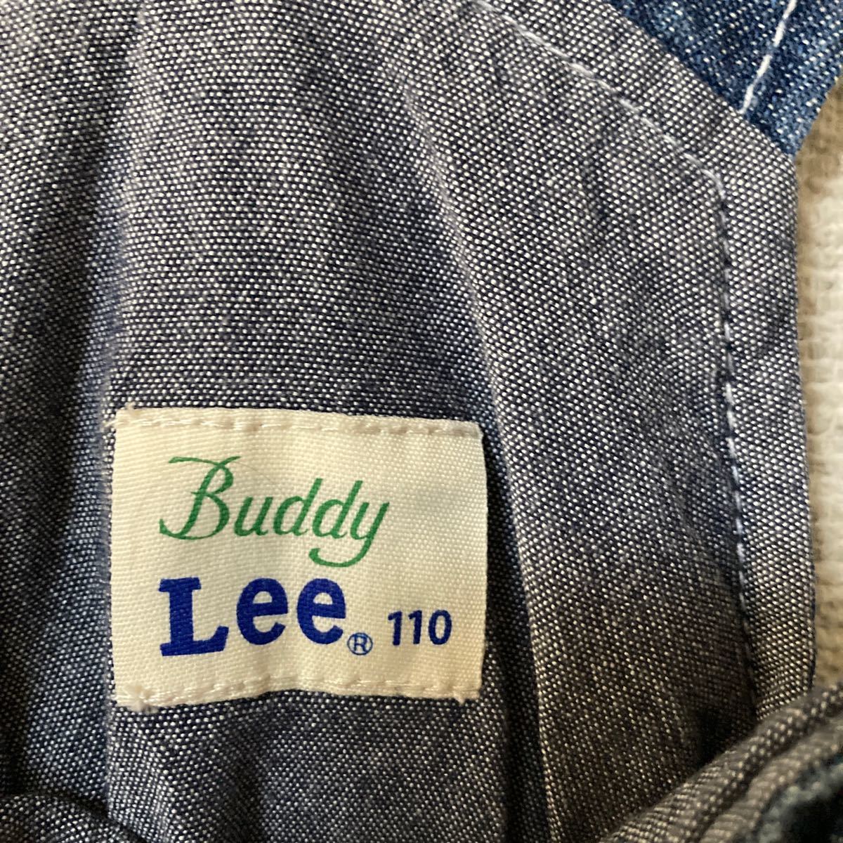 buddy Lee デニム サロペット オーバーオール　薄手　キッズ　サイズ110 ユニセックス　リー　紐調整可能_画像3