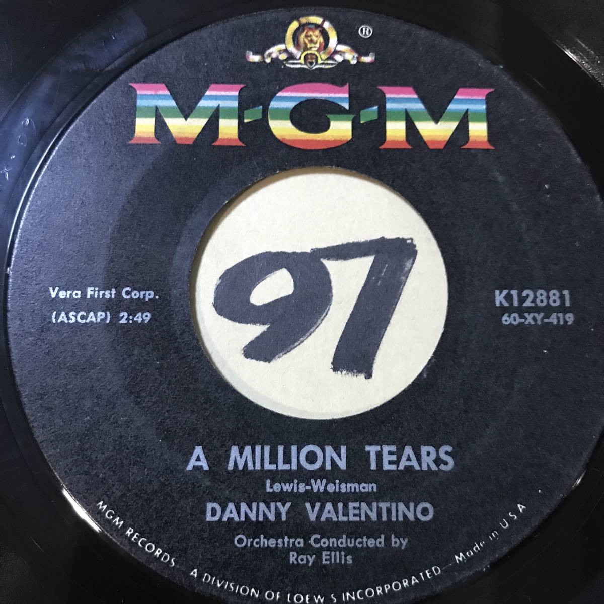 1960 DANNY VALENTINO BIOLOGY EX / A MILLION TEARS EX+_画像2