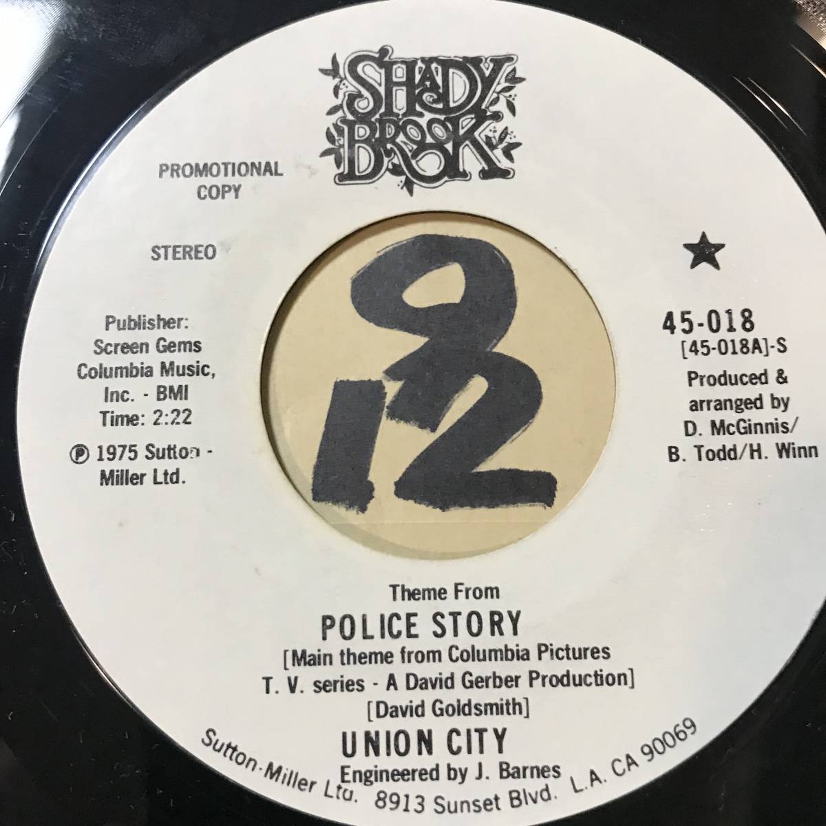 試聴 新品 UNION CITY BORN FREE / THEME FROM POLICE STORY _画像2