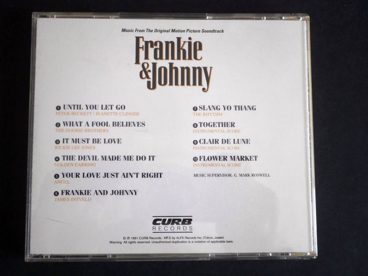 ◇CD　 オリジナルサウンドトラック フランキー＆ジョニー　Frankie&Johnny 　アルパチーノ・ミシェル・ファイファー　　自宅保管品/中古_画像3