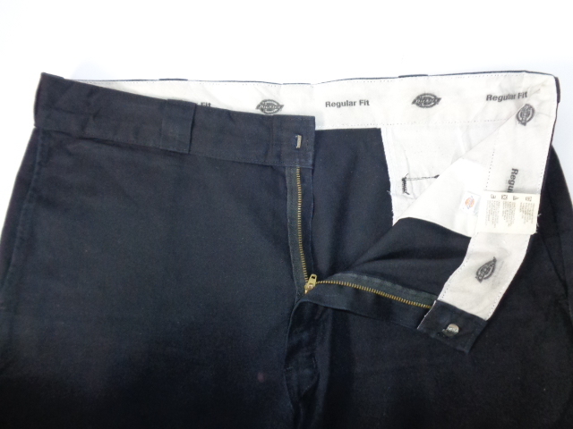 b26◆Dickies レギュラーフィット ワークパンツ◆デッキーズ 12年メキシコ製 w38 ブラック 8038BK ポリコットン マルチポケット付きの画像5