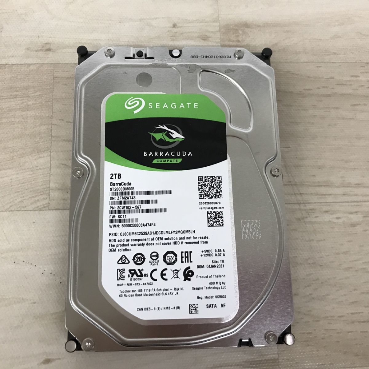 2TB ST2000DM005-2CW102 Seagate HDD ハードディスク[N9706]_画像1