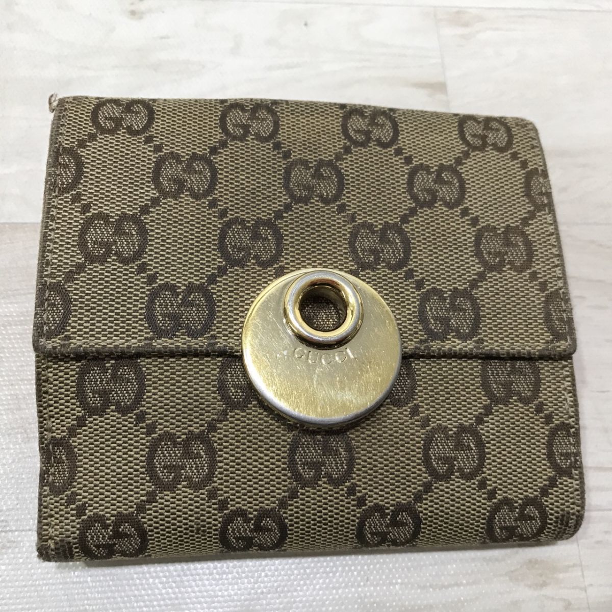 GUCCI グッチ GGキャンバス 折財布 120935 GG柄 ライトピンク[N0186]_画像2