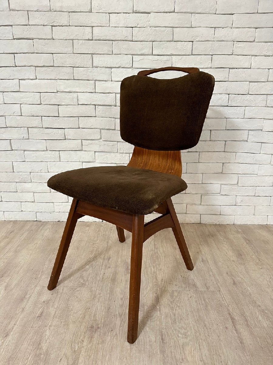 【1脚の価格】4284 イタリア アンティーク 1950年代 椅子 チェア 木製 ブルックリン カントリー 高さ87cm 幅47cm 奥行き51cm abb