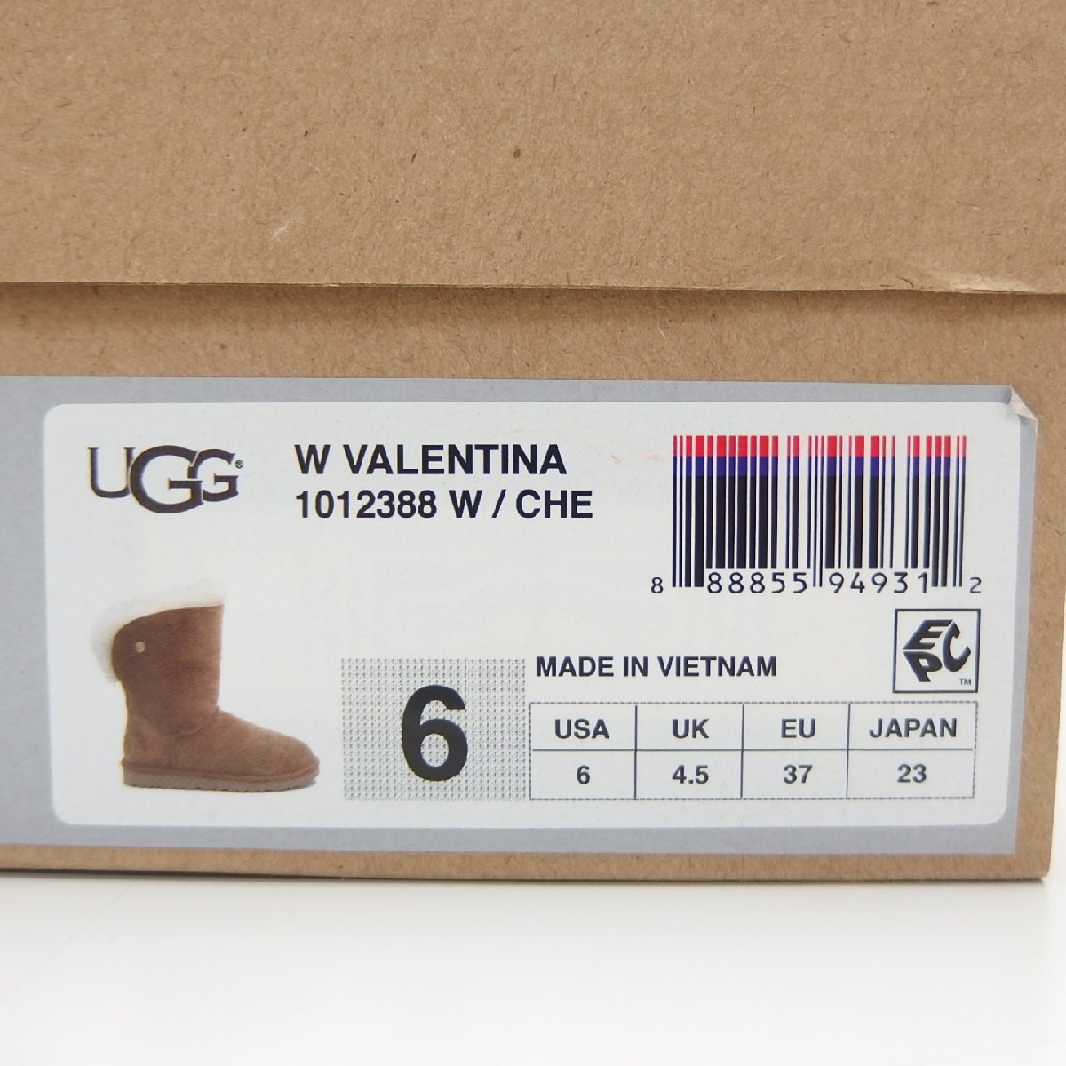 UGG アグ W VALENTINA バレンティナ スエード レザー 2WAY ムートン ブーツ CHESTNUT 23cm_画像10