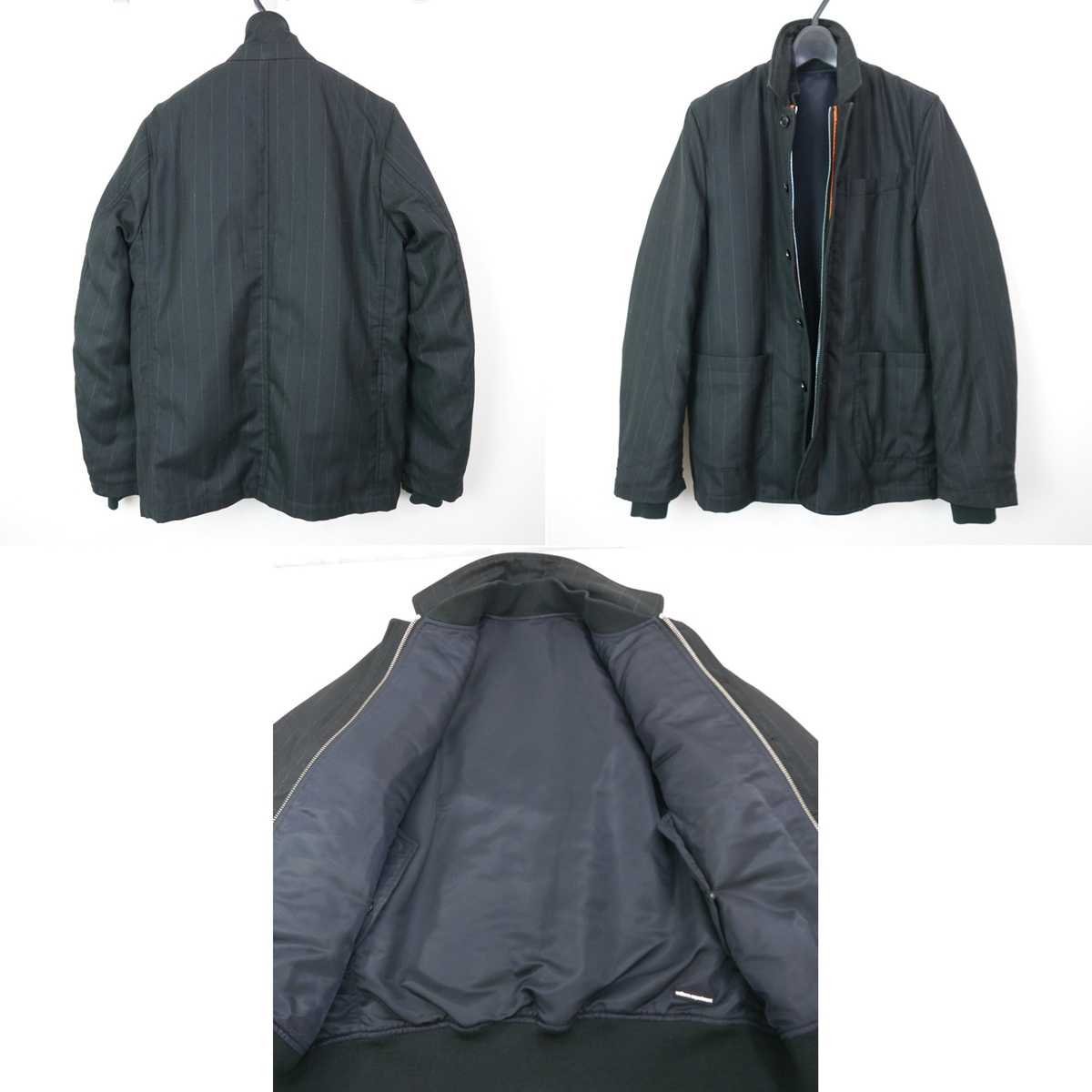 12AW 12FW uniform experiment REVERSIBLE FLIGHT BLOUSON 5BUTTON BLOUSON/MA-1 リバーシブル ウール ジャケット フライトブルゾン 2_画像6