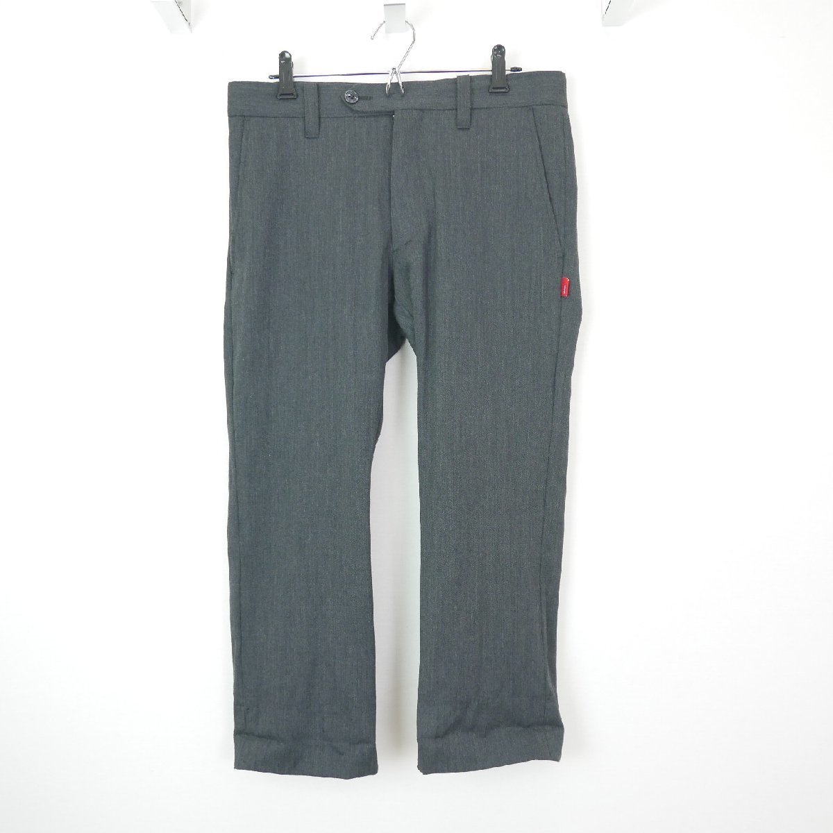 WTAPS ダブルタップス ROKUDENASHI TOSH TROUSERS ウール クロップド スラックス パンツ GRAY S_画像1