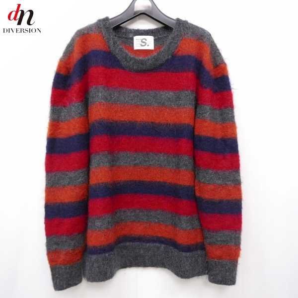 17AW 17FW ALLEGE S. SHIPS アレッジ エス シップス MOHAIR BORDER KNIT 長袖 モヘヤ ボーダー ニット MULTI 2_画像1