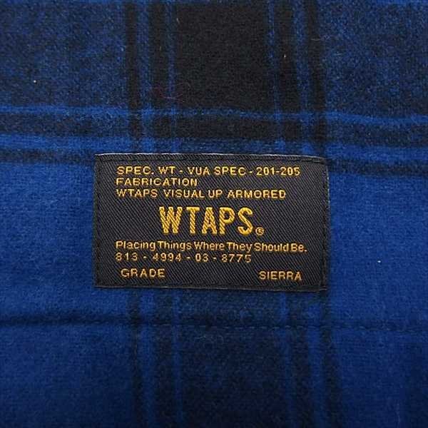 12AW 12FW WTAPS ダブルタップス VATOS L/S ウール 長袖 チェック シャツ BLUE S_画像7